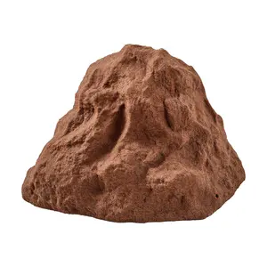 Faux Rock Cover, Outdoor Fake Rock Well Pump Cover, Realistic Natural Texture, Lightweight & Weather-Resistant Polyresin Artificial Boulder for Landscaping Garden Yard Décor, Brown, Small Size