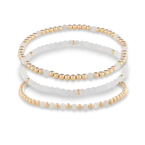 White Moonstone Mini Stack