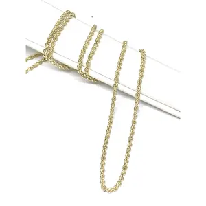 10k Solid Gold Yellow Rope Chain 16-26 inches 2mm (Semi-Hollow Style)