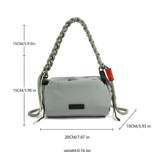 2026 New Woven Underarm Bag Waterproof Nylon Shoulder Bag Lightweight Versatile Commute Travel Crossbody Bag