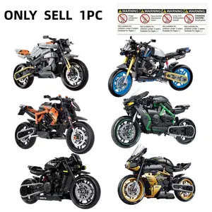 1:8 Tech Motorcycle Series Building Blocks Set, 500+ Pieces, Educational Toy for Kids & Adults, Creative Playset, Inspire Imagination