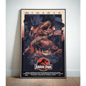 Jurassic Park Posters, Movie Posters, Poster Wall Art, High Quality Print, Wall Print, Poster Wall Print Decor Decoration Gift Glossy