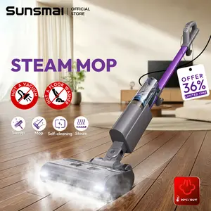 Sunsmai Self-Cleaning Steam Mop | Deep Sanitizing Floor Steamer for Hardwood Tile Laminate | 180° Swivel Head, LED Headlights, Pet Friendly Home Cleaner