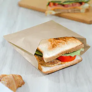 [2,000 ct] Grease-Resistant Sandwich Bag, Kraft