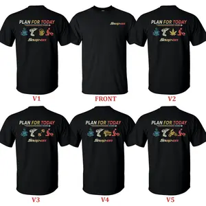 [MCMA] Collection PLAN FOR TODAY Snap-on T-Shirt,  - Double Sided Printed 100% Cotton Fitted Crew Neck Short Sleeve Casual Unisex Top Made in USA