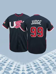 #99 USA Stitched Baseball Jersey | Men's Embroidered Button-Down Athletic Shirt | Breathable V-Neck Short Sleeve Top for Baseball Fans Sports Top