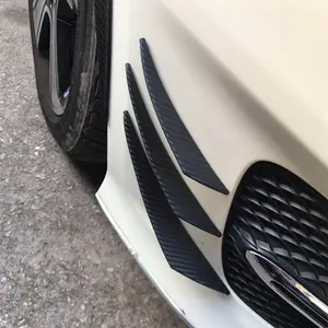 Car Spoiler Canards Kit, Car Front Bumper Modified Anti Collision Strip, Universal Car Front Bumper Decorative Strip, Car Exterior Decoration Accessories
