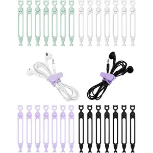 28 count   Ties ,  Cord Organizer Straps for  Wire,  Cords, 4 Color