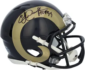 Eric Dickerson Los Angeles Rams Autographed Riddell 2000-2016 Throwback Speed Mini Helmet - Fanatics Authentic Certified