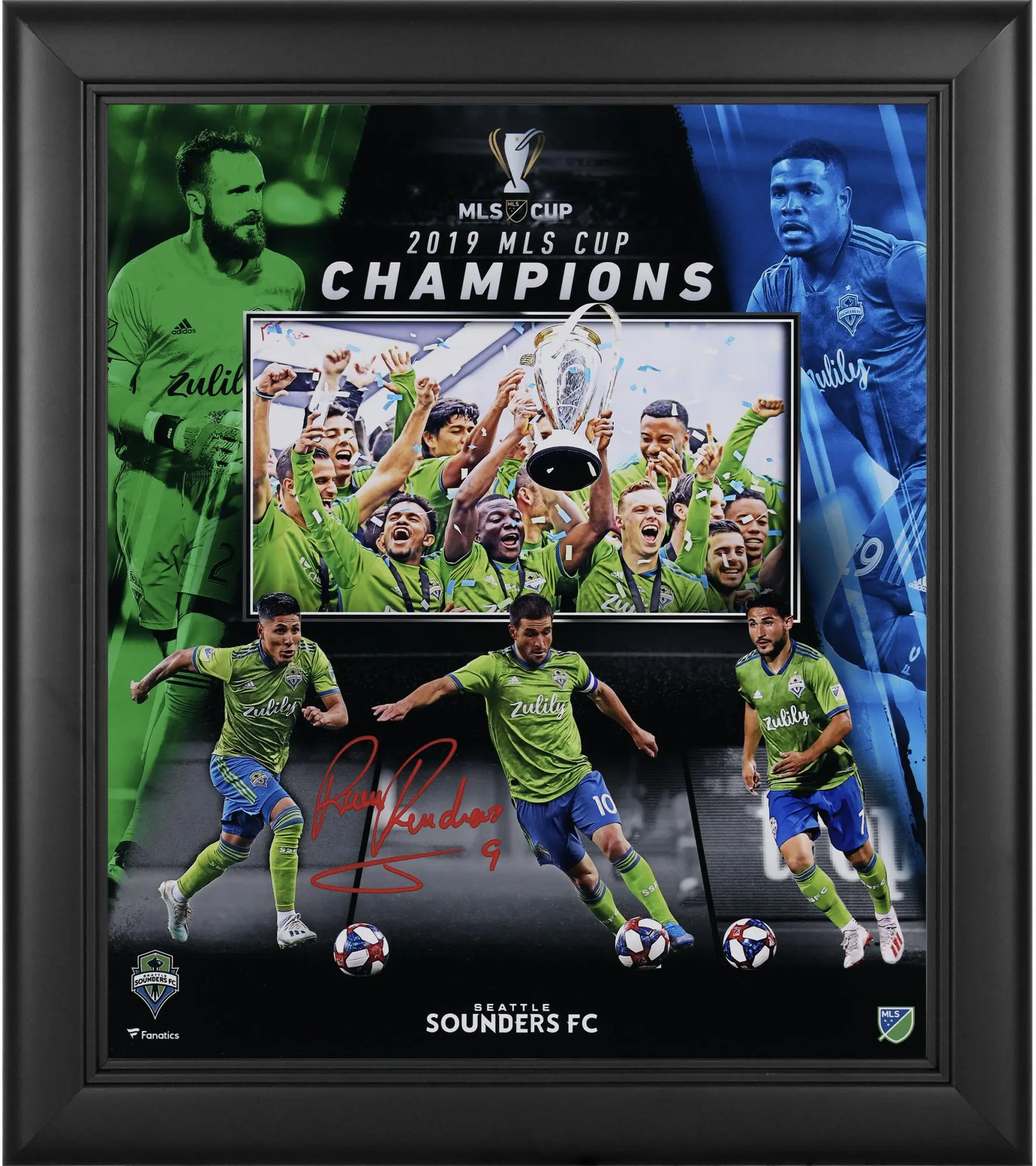 Raul Ruidiaz Seattle Sounders Autographed 15" x 17" 2019 MLS Cup Champions Collage - Fanatics Authentic Certified