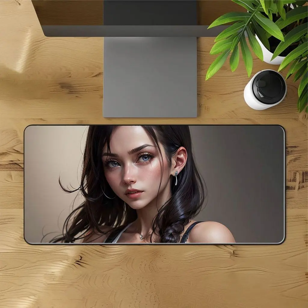 Tifa Lockhart Desk Mat - 12"x22" Striking Beauty