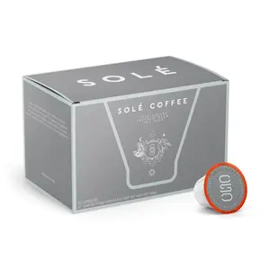 Solé Coffee | Medium Roast Salted Coffee Pods w/ Celtic French Grey Sea Salt for Keurig K-Cup Brewers Sugar Free Natural Keto Craft Bottle Instant Pack Organic Beverage Bean Milk