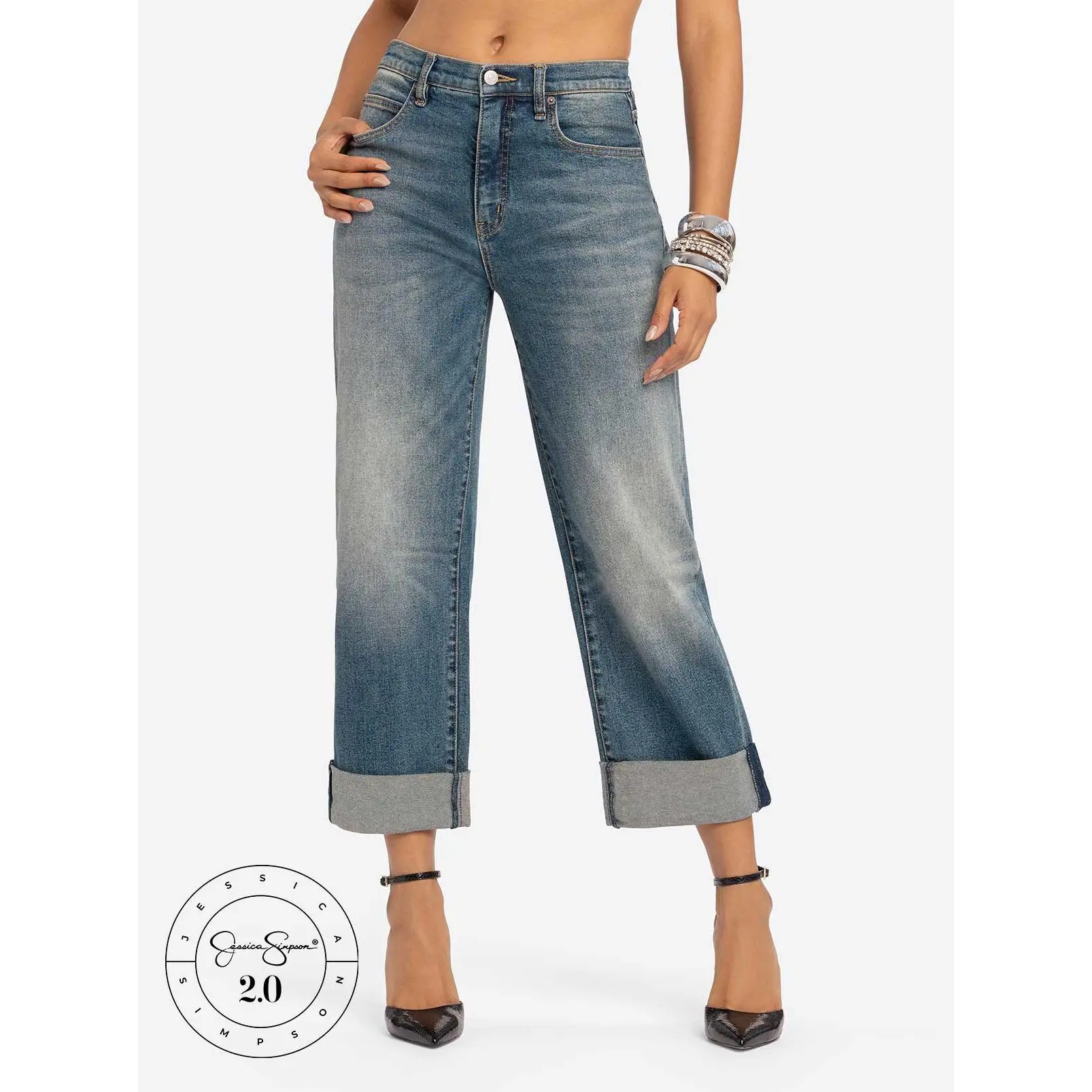 Jessica Simpson 2.0 Billie Relaxed Jeans in Sully