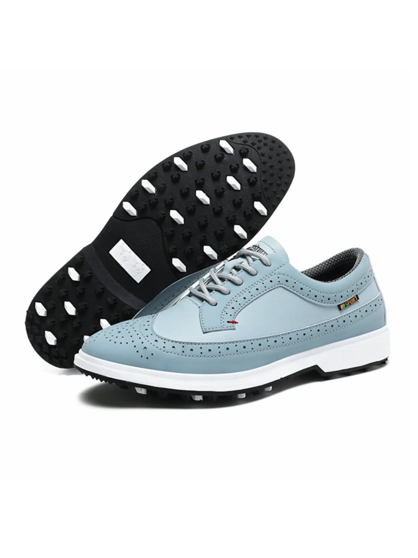 Men's Anti-Slip Athletic Golf Shoes, Professional Waterproof Lightweight Comfort Lace-Up Sports Shoes, Ideal for Golf Training, All Seasons
