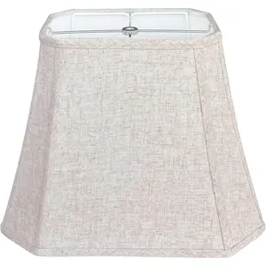 (6 x 9)" x (11 x 14)" x 10.5" Linen Lamp Shade, Bell Cut Corner Lampshade for Table Lamp, Floor Lamp, Replaceable fabric lampshade