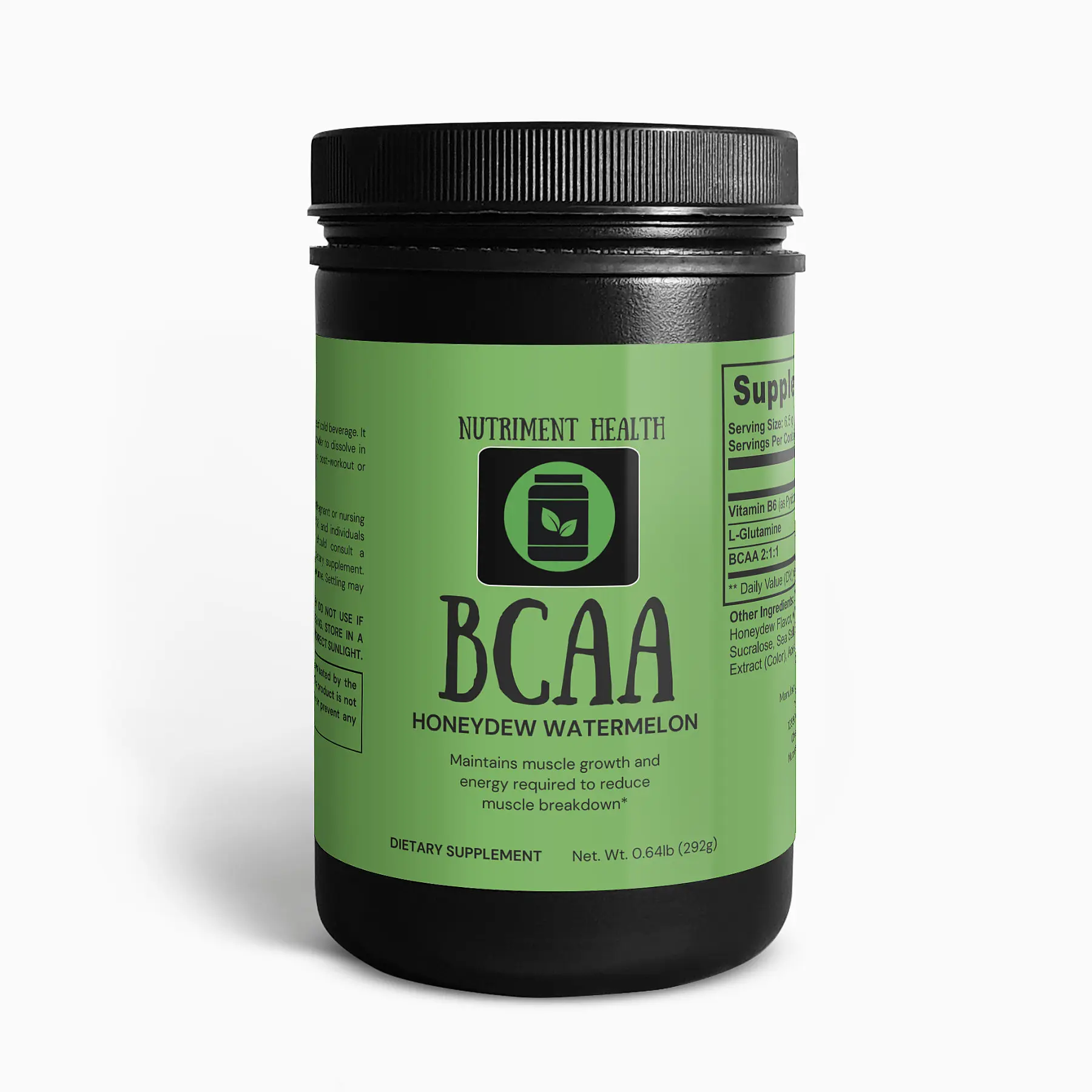 BCAA Post-Workout Powder (Honeydew/Watermelon) -5000mg of Branched-Chain Amino Acids and Glutamine