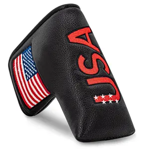 Usa Flag Style Golf Putter Cover, Premium Blade Headcover with Soft Lining, Durable Golf Club Accessory, Father’s Day Gift for Golf Enthusiasts
