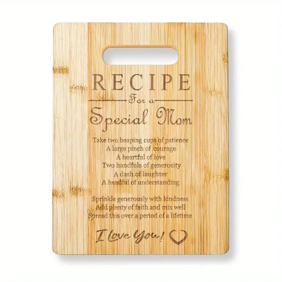 1pc Bamboo Cutting Board, "special mom" Cutting Board, Durable Bamboo Cutting Board, Bamboo Chopping Boards, Kitchen Decor, Creative Gift for Birthdays, Mother's Day & Christmas