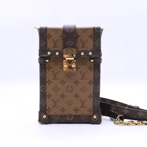 Pre-owned Louis Vuitton Leather Crossbody Bags Monogram Reverse Canvas Vertical Trunk Pochette Bag Twins LDJ3290