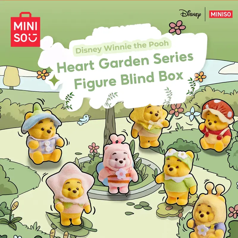 Miniso Disney Winnie the Pooh Heart Garden Series Plush Blind Box - Cute Stuffed Toy: Perfect Girls' Birthday Gift & Plush Collectible
