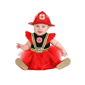 Infant Frilly Firefighter Costume Dress