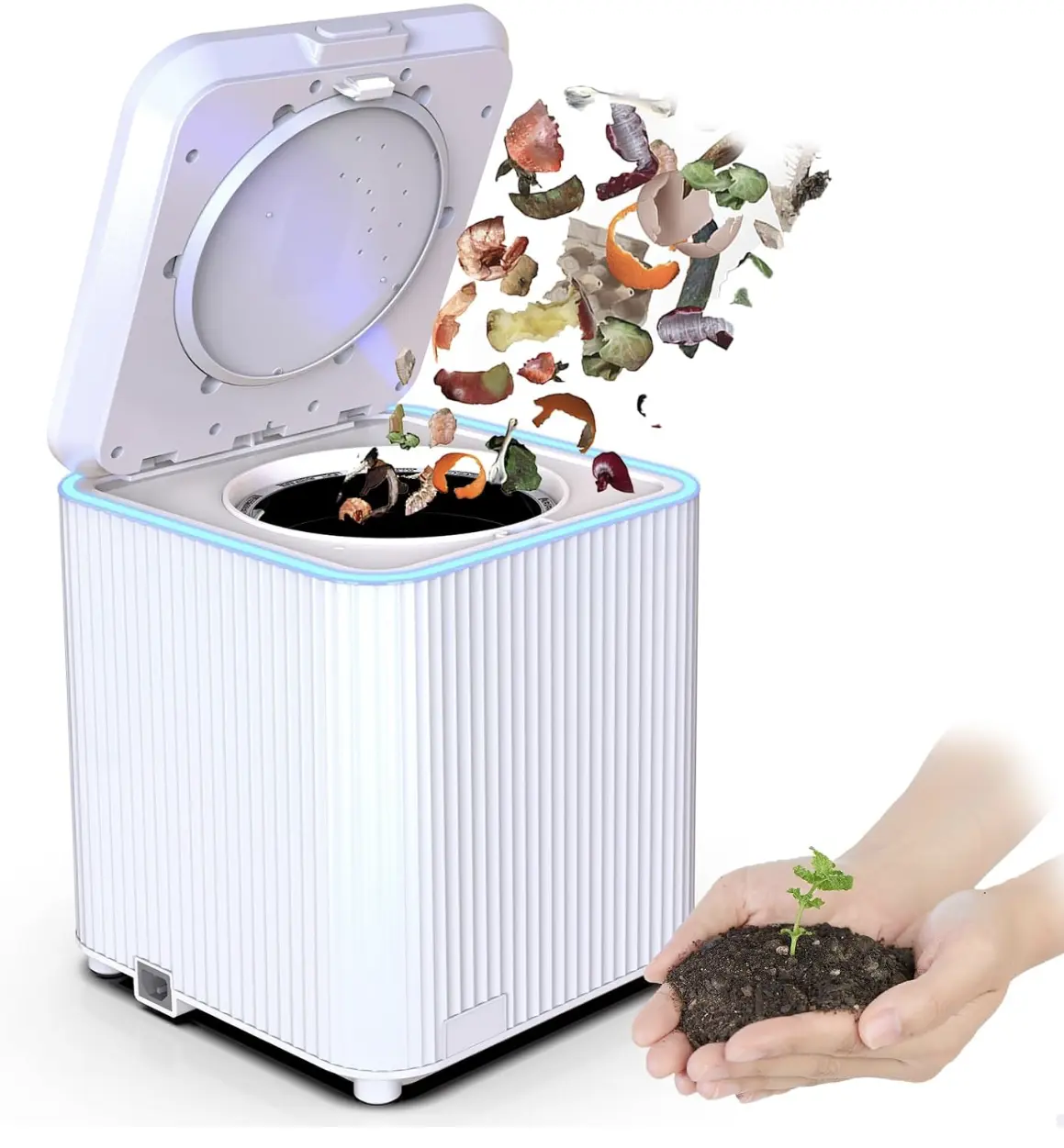 Master Electric Kitchen Composter-Smart Kitchen Waste Composter-3.5L/0.92 Gallons Compost Machine for Kitchen-Turn Garbage into Treasure-Drying、Crushing and Fermentation Functions Easy Installation Family Kitchen Cooking Black Friday Mom Present Gift
