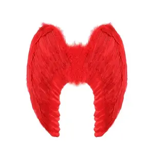 Big Red Feather Wings Costume Accessory