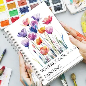 Floral Watercolor Sketchbook with Beginner Tutorial, Thick Professional Paper, Ideal for Adults, Perfect Gift for Birthdays and Holidays