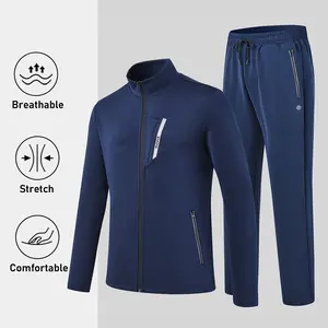 MoFiz Men‘s Tracksuit Sweatsuit 2 Piece Jogging  long Sleeve Warm Up Full Zip Running Comfortable Outfits Casual Athletic Pants Full zip Jacket Fall and winter outfits outdoor or home wear Breathable Sportwear.