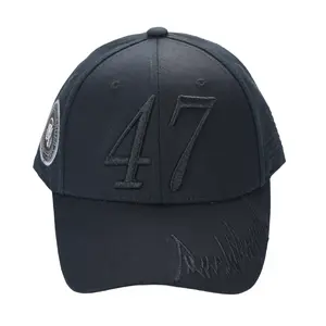 Dark Trump “47” Cap – President Trump Embroidered Cotton Twill Hat