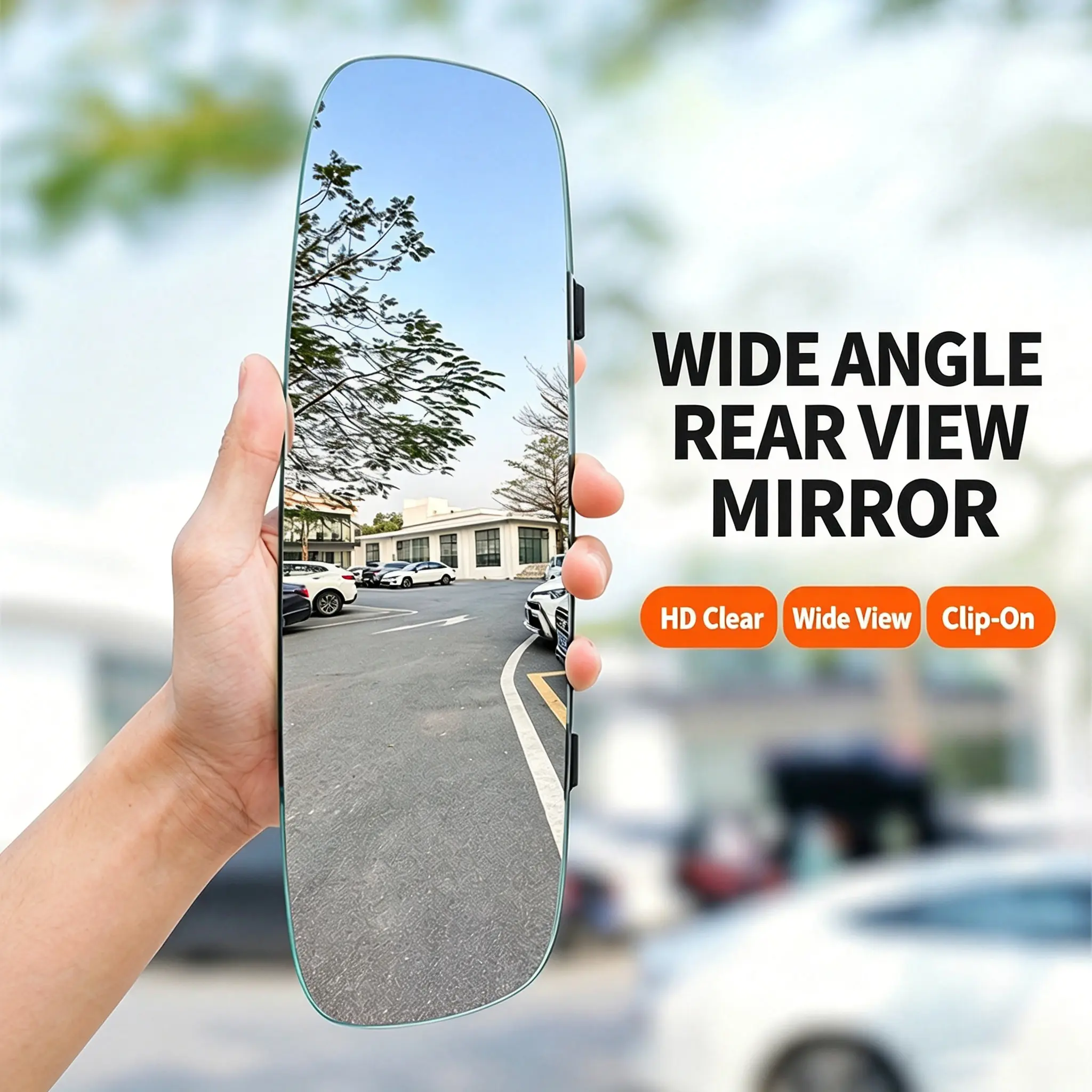 Anti-glare interior rearview mirror, car modification accessory, wide-view backup assist mirror, wide-angle in-car viewing mirror, universal fit