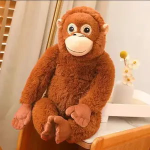 Gorilla Plush Toy Long-Armed Monkey Doll, Comfortable Headrest, Soft Filled Animal, Perfect Gift for Children, Cozy and Durable Design