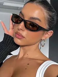 Unisex Casual Vintage Colored Lens Sunglasses, Lightweight Durable Sunglasses, Daily Use Fashion Trendy Retro Sun Glasses, Outdoor Activities, All Seasons, Modern Trendy Sunglasses