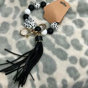 Cactus silicone/wooden bead wristlets