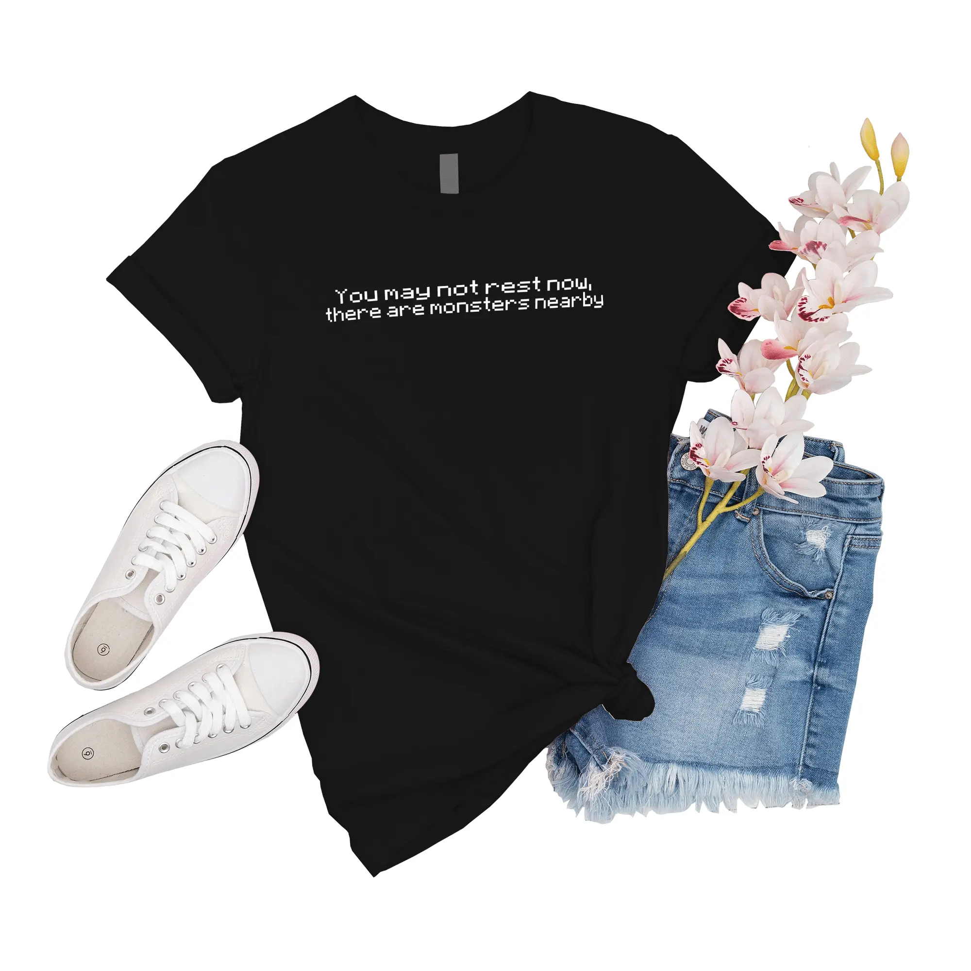T-Shirt Unisex Minecraft Memes You May Not Rest Now There Are Monsters Nearby Women Big Gift For Men Girl Boy Tee Friend