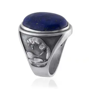Fox Lapis Lazuli Ring
