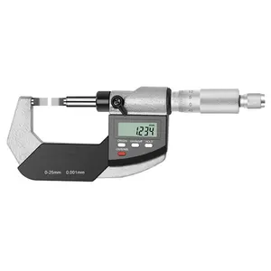 Blade Outside Micrometer with 0-1"/0-25mm Measuring Range Electronic Micrometer Measuring Tool, Inch/Metric, Blade Thickness 0.75mm