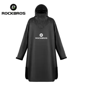 ROCKBROS Motorcycle Cycling Raincoat Hiking Outdoor Poncho Waterproof Cloak with Extended Brim & High-Visibility Reflective Strips
