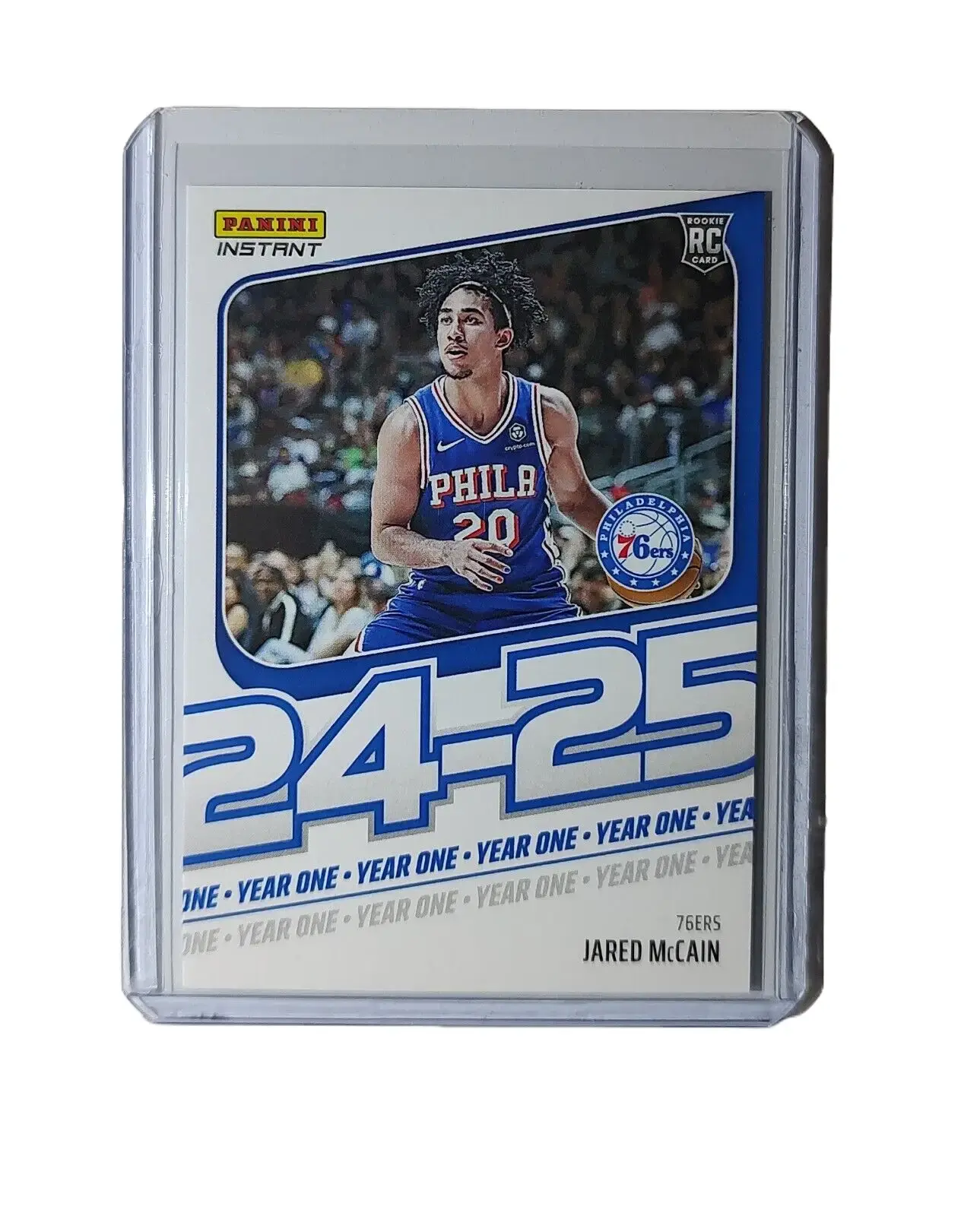 Jared McCain Rookie Card 2024-25 Panini Year One #14 Basketball 76ers 1/613