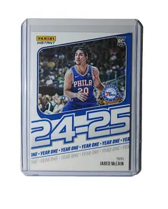 Jared McCain Rookie Card 2024-25 Panini Year One #14 Basketball 76ers 1/613