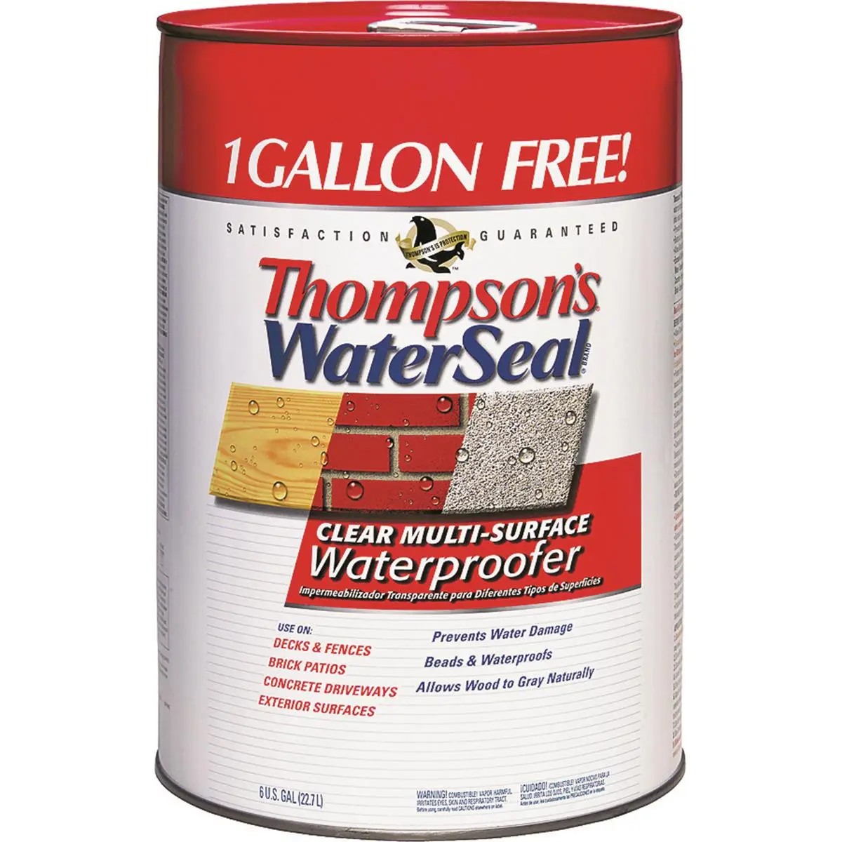 212 MAIN Thompson & Formby 24106 6 gal Multi-Surface WaterSeal Waterproofer, Clear