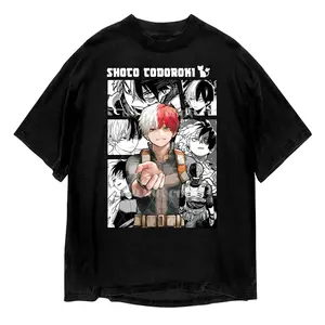 Shoto Todoroki MHA Shirt My Hero Academia Anime Manga Retro 100% Cotton T-Shirt Sweatshirt Hoodie Fan Gift Fabric Top