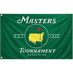 Masters Tournament Green Golf Flag Tapestry, Mastes Tournament Augusta Aesthetic Banner Dorm Frat Wall Decor