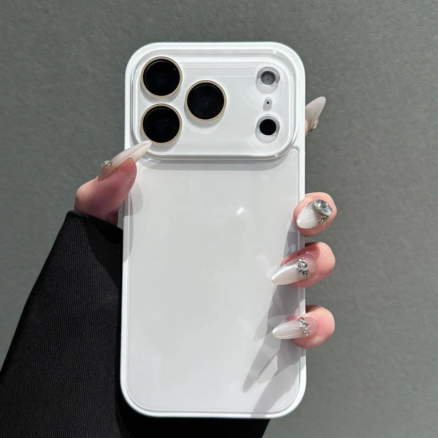 Candy Macaron Crystal Clear iPhone Case, Skin-Feel Soft TPU Bumper & Hard PC Back, Full Lens Protection, Cute Minimalist Pink & White, Compatible with iPhone 17/16/15/14/13 Pro Max Plus,Cute Minimalist Pink & White iPhone  case Shockproof