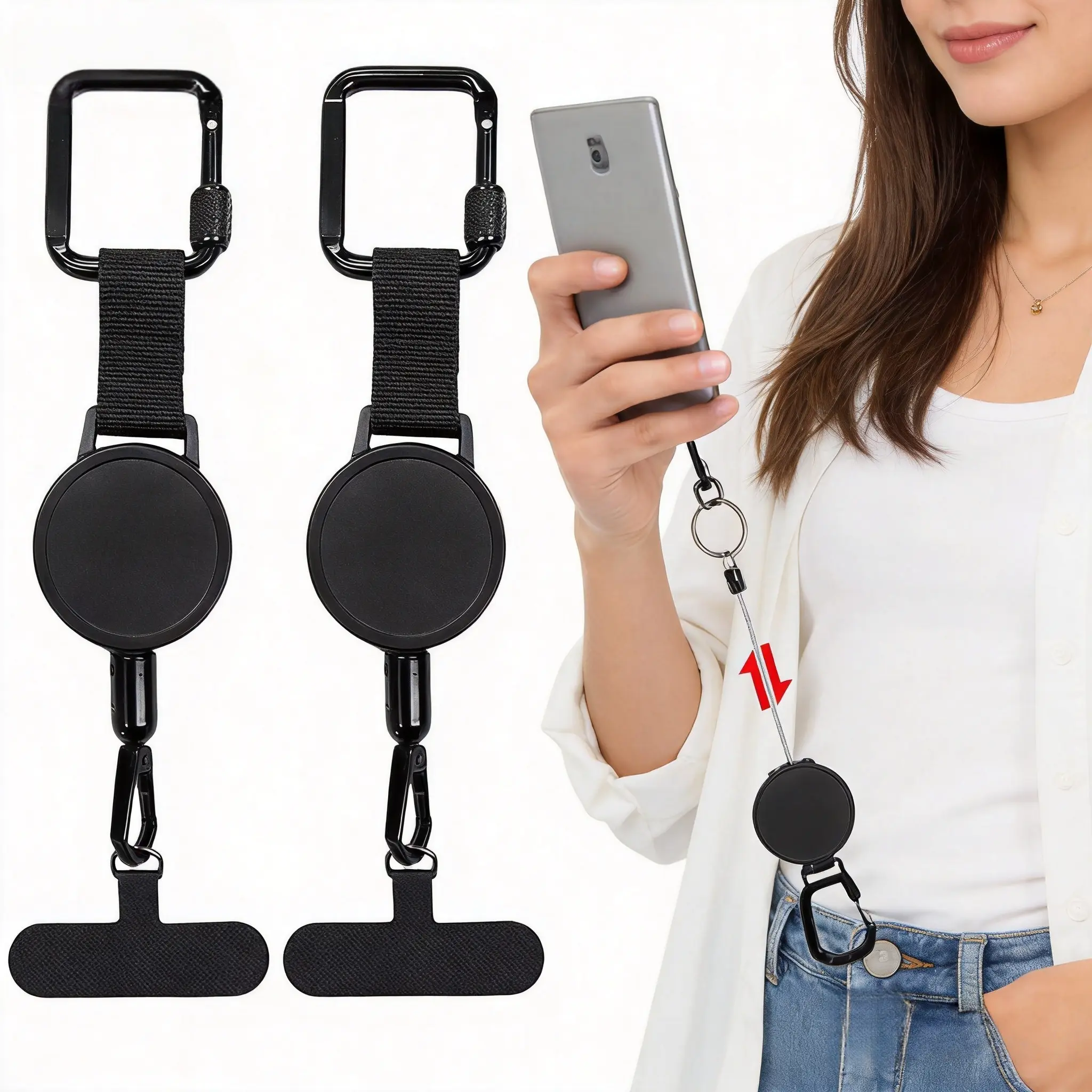 2PCS Premium Universal Phone Wrist Strap - Adjustable Anti-Theft Mobile Phone Tether & Lanyard