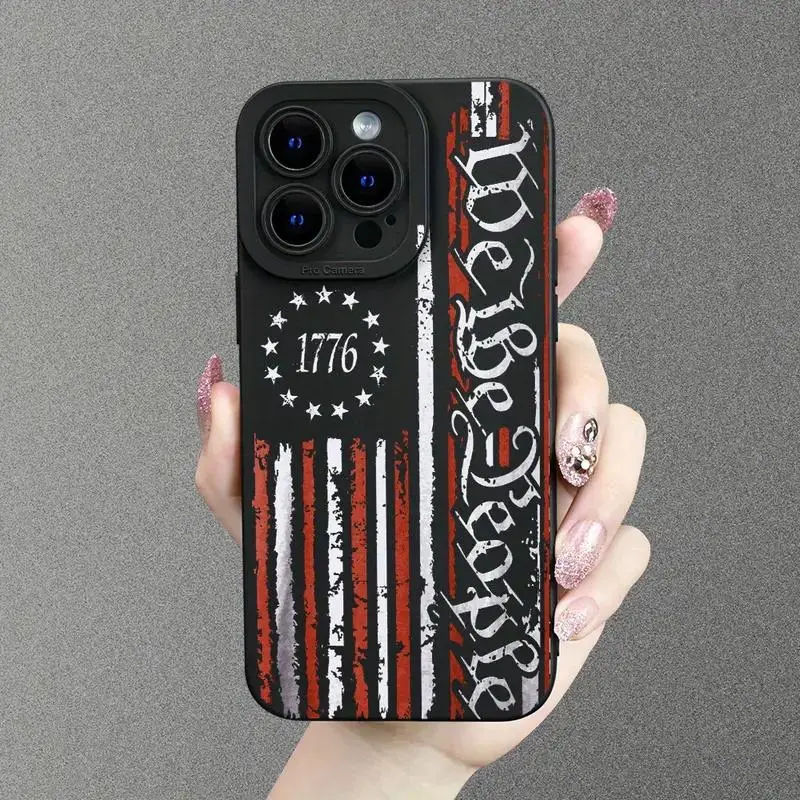 Colorful Striped Painted Phone Case, 1 Count Anti-drop Cellphone Protective Case, Shockproof Mobile Phone Cover for iPhone 15 Pro Max Case iPhone 11 C