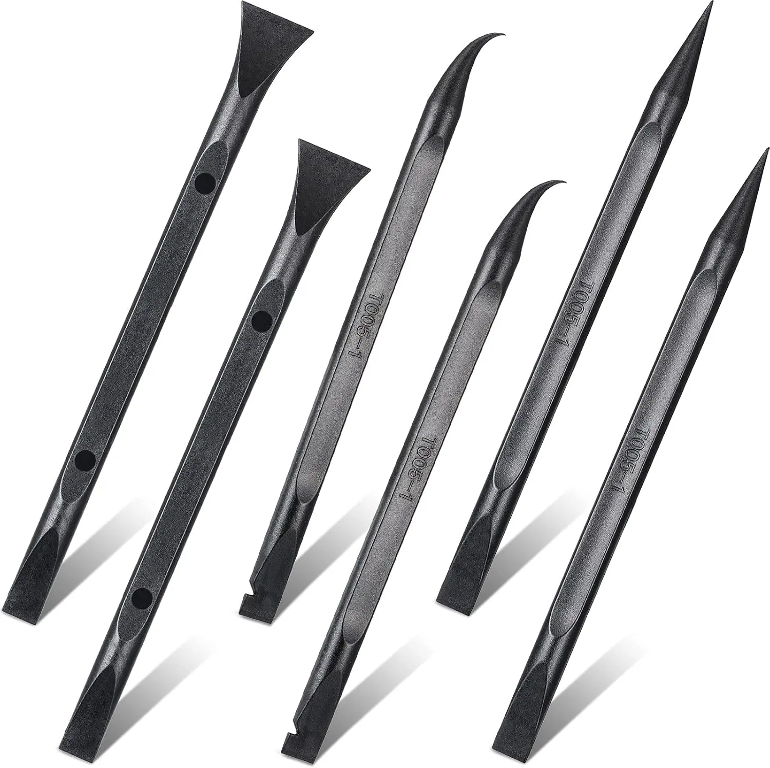 6 Pcs Plastic Scraper Cleaning Tool Carbon Fiber Ticket Scratcher Tool Multi Purpose Stiff Scraper Pen Shaped Scraper for Tight Spaces, Kitchen, Crevices, Food, Paint(Black)