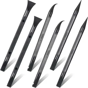 6 Pcs Plastic Scraper Cleaning Tool Carbon Fiber Ticket Scratcher Tool Multi Purpose Stiff Scraper Pen Shaped Scraper for Tight Spaces, Kitchen, Crevices, Food, Paint(Black)