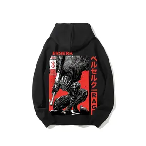 Berserk Anime Hoodie Vintage Graphic Long Sleeve Streetwear Oversized Hoodie Dark Aesthetic 100% Cotton Blend Unisex Fit