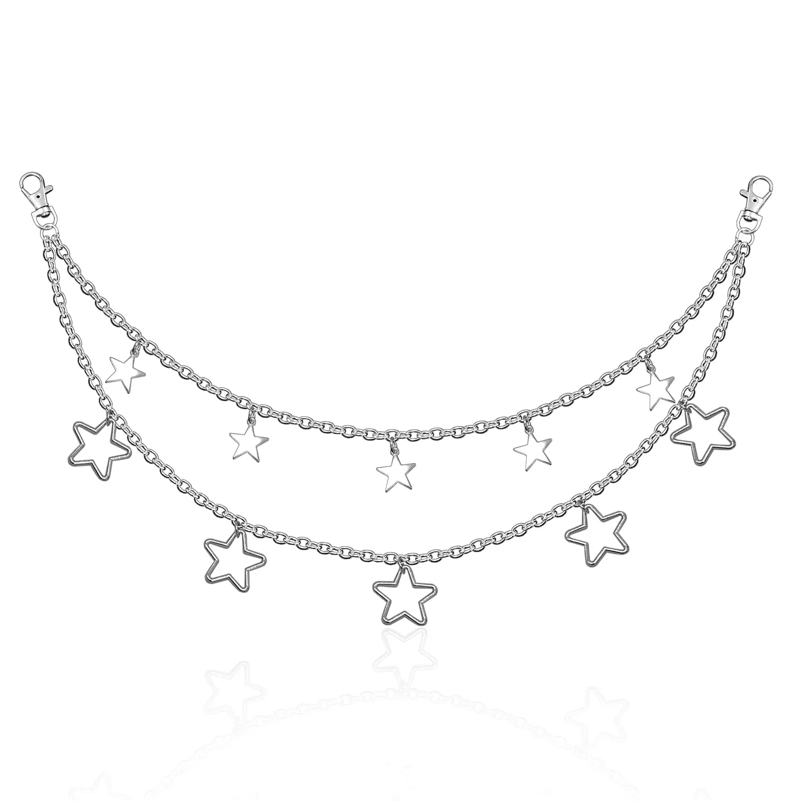 Rock Punk Pants Chain, Hollow Star Waist Chain, Multi Layers Chain,Hip Hop Style Decoration,Accessories Gifts For Women